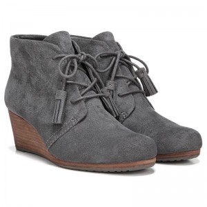 Botas Dr Scholls Dakota Wedge Mujer Grises Oscuro | MX3099PQZ