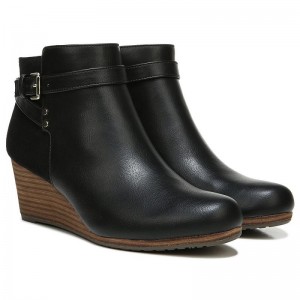 Botas Dr Scholls Double Wedge Mujer Negros | MX3110NBT