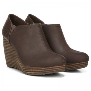 Botas Dr Scholls Harlow Wedge Mujer Marrom Oscuro | MX3102UTV