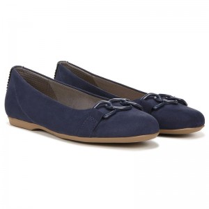 Flat Dr Scholls Wexley Adorn Ballerina Mujer Azul Marino | MX3081WYW