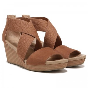 Sandalias Dr Scholls Barton Band Wedge Mujer Marrom | MX2977HKW