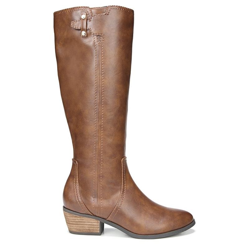 Botas Dr Scholls Brilliance Anchos Calf Mujer Marrom | MX3119HKF