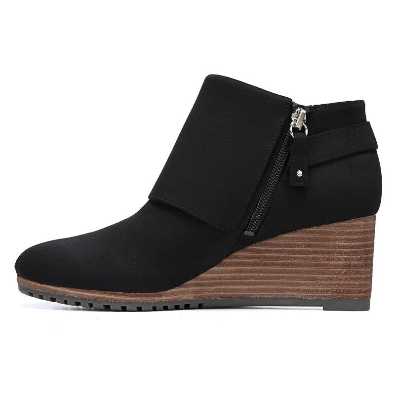 Botas Dr Scholls Create Wedge Mujer Negros | MX3107WYW