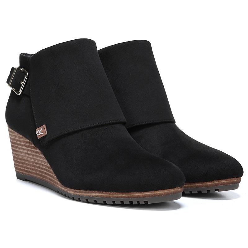 Botas Dr Scholls Create Wedge Mujer Negros | MX3107WYW