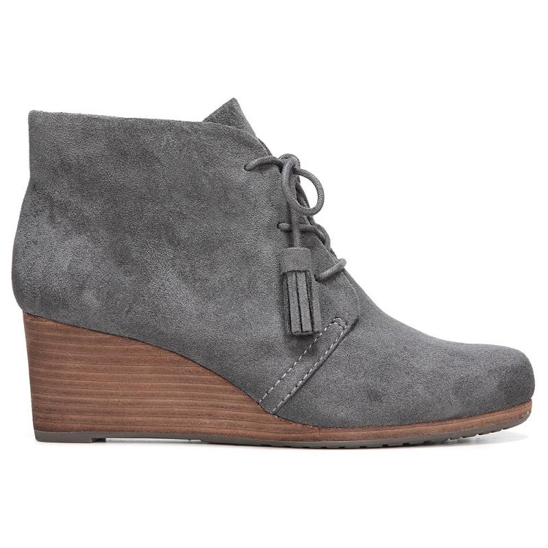 Botas Dr Scholls Dakota Wedge Mujer Grises Oscuro | MX3099PQZ