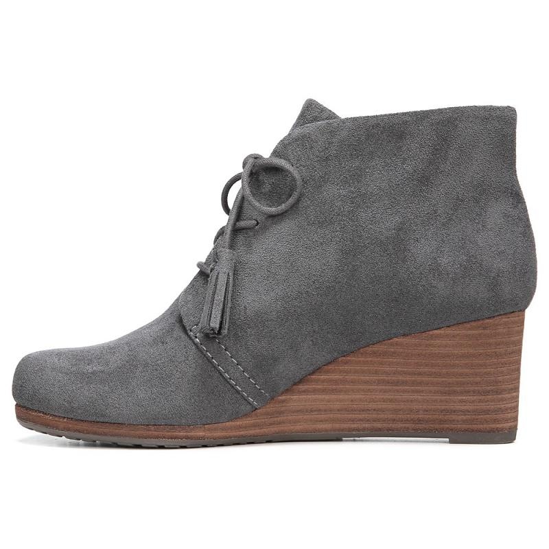 Botas Dr Scholls Dakota Wedge Mujer Grises Oscuro | MX3099PQZ