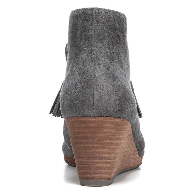 Botas Dr Scholls Dakota Wedge Mujer Grises Oscuro | MX3099PQZ