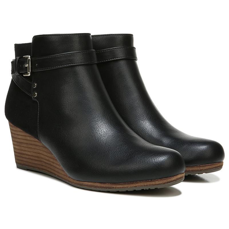 Botas Dr Scholls Double Wedge Mujer Negros | MX3110NBT