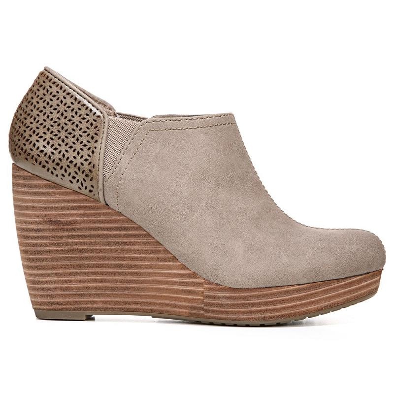 Botas Dr Scholls Harlow Wedge Mujer Grises Marrom | MX3101ISC