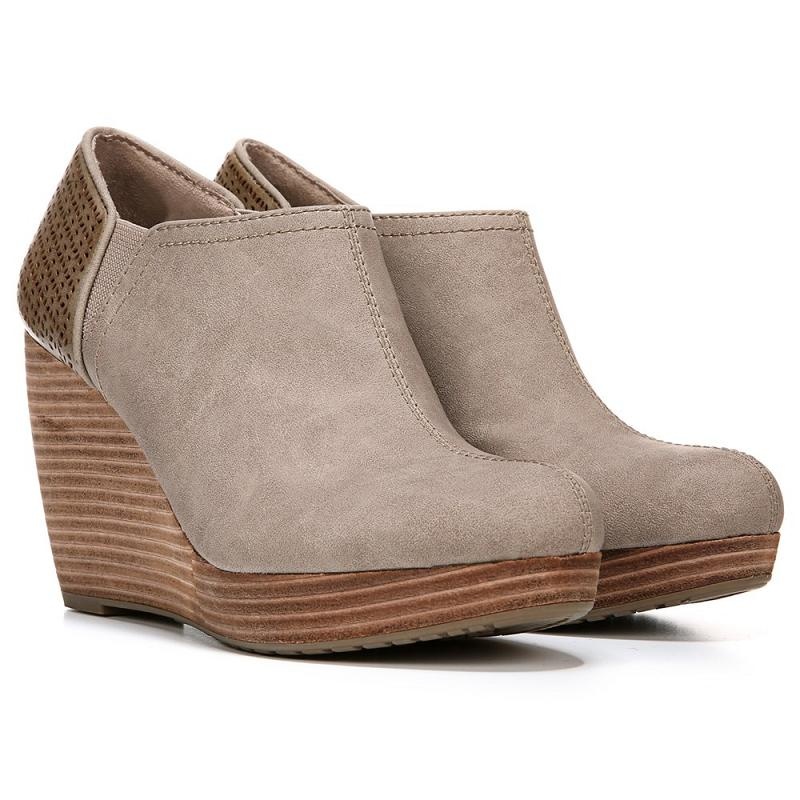 Botas Dr Scholls Harlow Wedge Mujer Grises Marrom | MX3101ISC