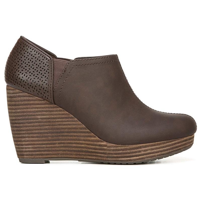 Botas Dr Scholls Harlow Wedge Mujer Marrom Oscuro | MX3102UTV