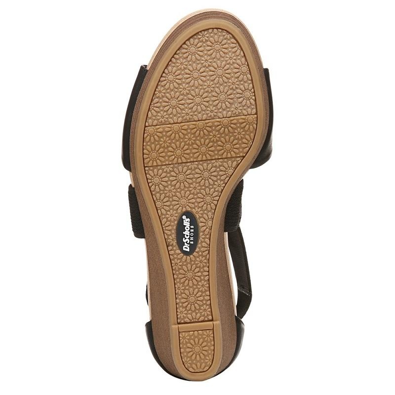 Sandalias Dr Scholls Barton Band Wedge Mujer Negros | MX2976JJQ