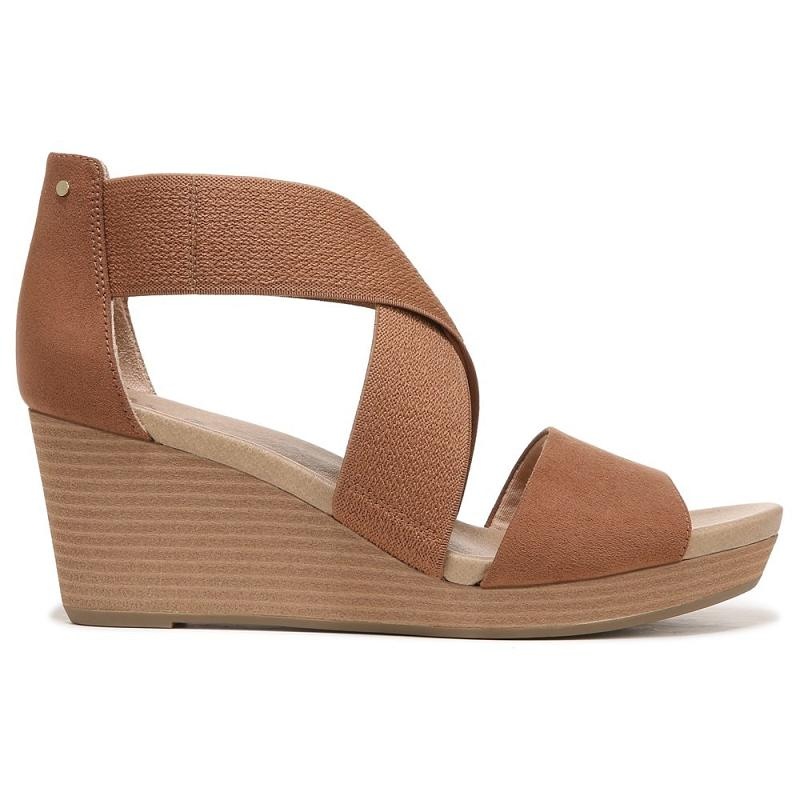 Sandalias Dr Scholls Barton Band Wedge Mujer Marrom | MX2977HKW