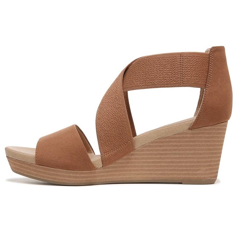 Sandalias Dr Scholls Barton Band Wedge Mujer Marrom | MX2977HKW