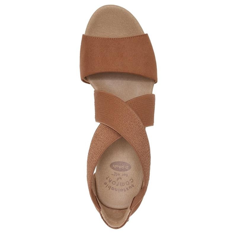 Sandalias Dr Scholls Barton Band Wedge Mujer Marrom | MX2977HKW