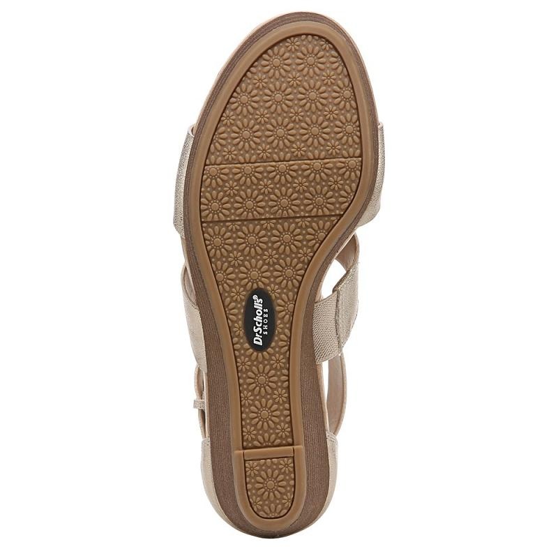 Sandalias Dr Scholls Barton Wedge Mujer Dorados | MX2951HKW