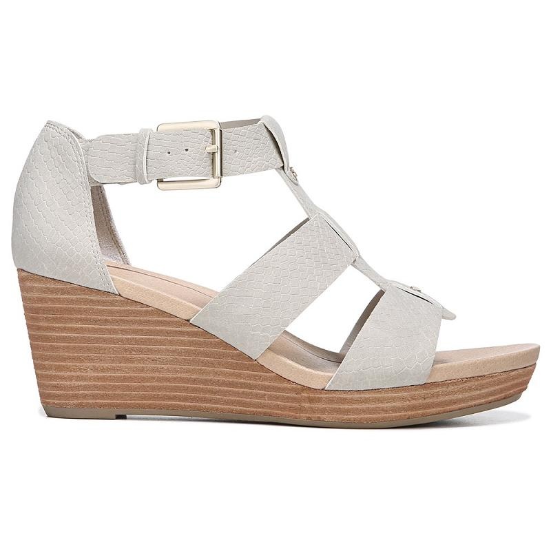 Sandalias Dr Scholls Barton Wedge Mujer Grises Serpent | MX2954DNT