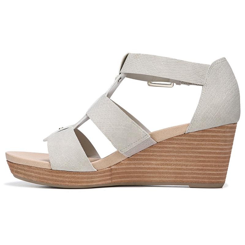 Sandalias Dr Scholls Barton Wedge Mujer Grises Serpent | MX2954DNT