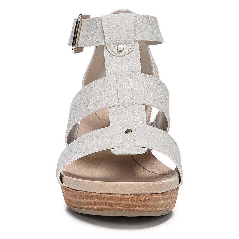 Sandalias Dr Scholls Barton Wedge Mujer Grises Serpent | MX2954DNT