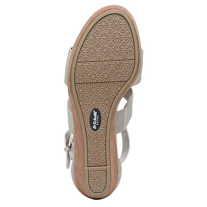 Sandalias Dr Scholls Barton Wedge Mujer Grises Serpent | MX2954DNT