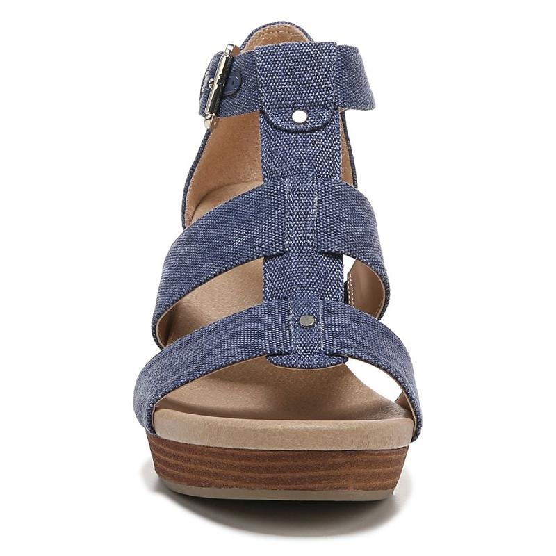 Sandalias Dr Scholls Barton Wedge Mujer Azules | MX2955SOY