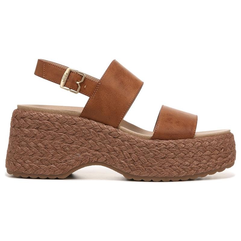 Sandalias Dr Scholls Delaney Wedge Mujer Naranjas | MX2972XFV