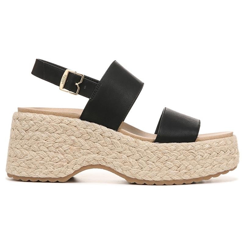 Sandalias Dr Scholls Delaney Wedge Mujer Negros | MX2973ZGB