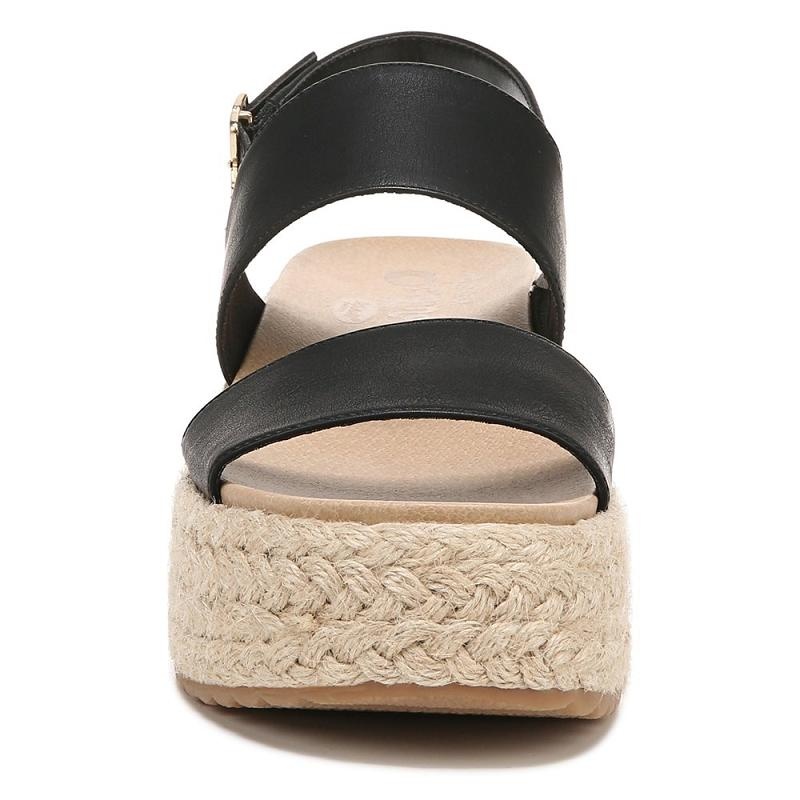 Sandalias Dr Scholls Delaney Wedge Mujer Negros | MX2973ZGB