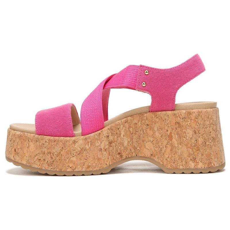 Sandalias Dr Scholls Dottie Tiras Wedge Mujer Rosas | MX2947ZGB