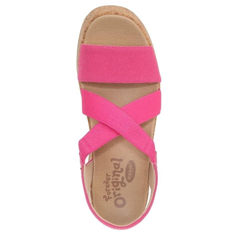 Sandalias Dr Scholls Dottie Tiras Wedge Mujer Rosas | MX2947ZGB