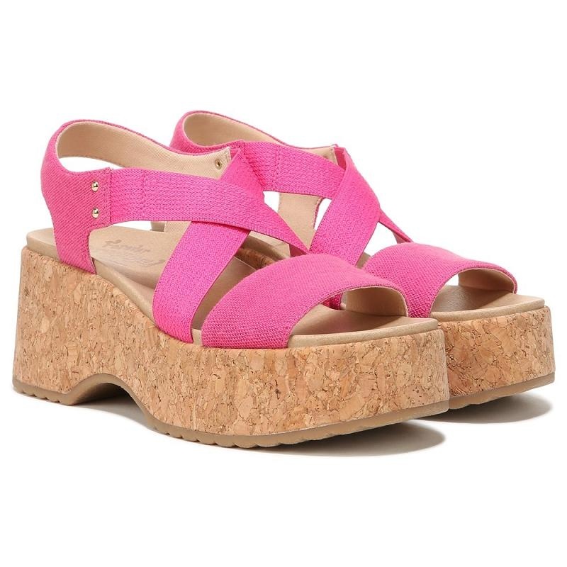 Sandalias Dr Scholls Dottie Tiras Wedge Mujer Rosas | MX2947ZGB