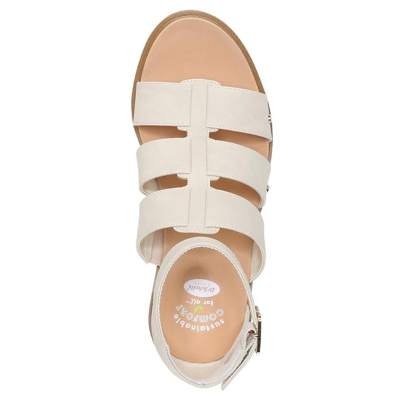 Sandalias Dr Scholls Eleanor Block Heel Mujer Blancos | MX2937RWF