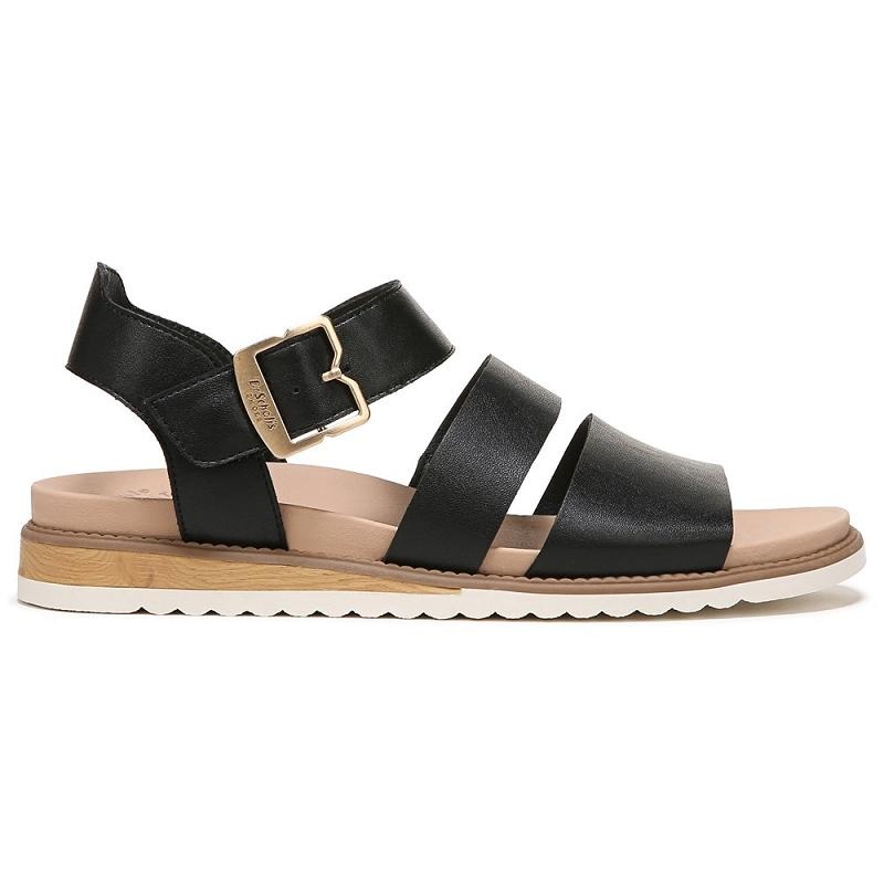 Sandalias Dr Scholls Island Glow Planos Mujer Negros | MX2991EXH