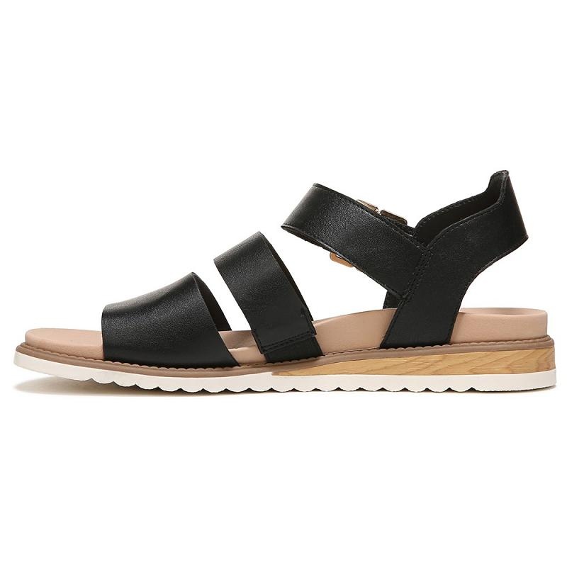 Sandalias Dr Scholls Island Glow Planos Mujer Negros | MX2991EXH