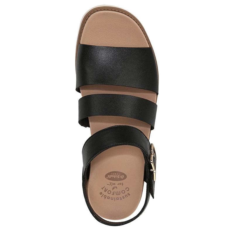 Sandalias Dr Scholls Island Glow Planos Mujer Negros | MX2991EXH