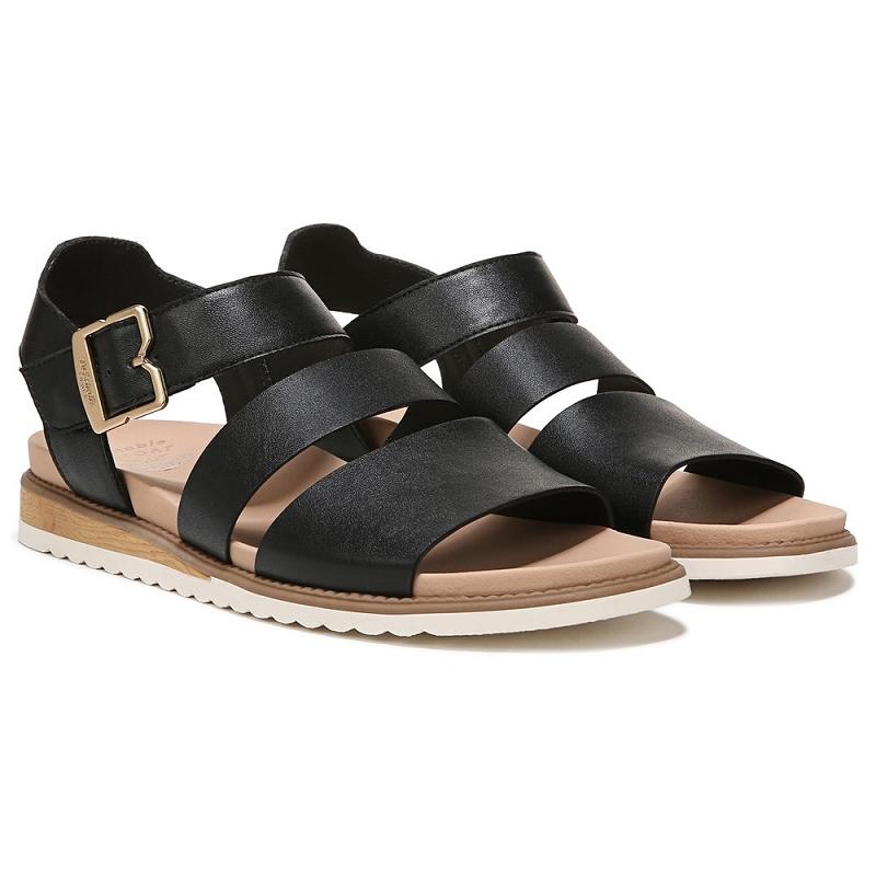 Sandalias Dr Scholls Island Glow Planos Mujer Negros | MX2991EXH