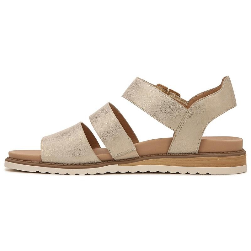 Sandalias Dr Scholls Island Glow Planos Mujer Dorados | MX2992WYJ