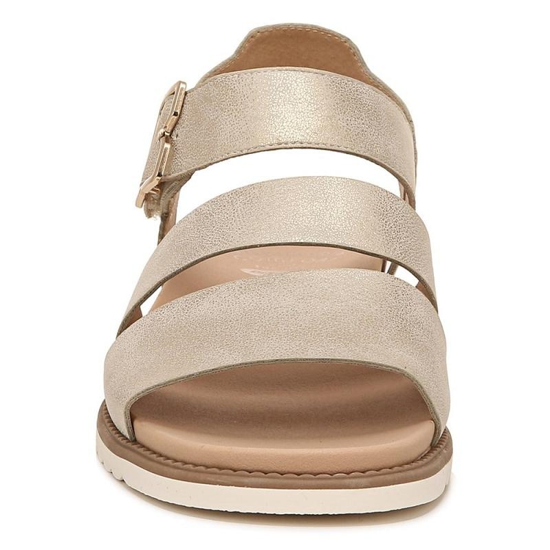 Sandalias Dr Scholls Island Glow Planos Mujer Dorados | MX2992WYJ