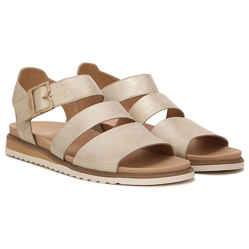 Sandalias Dr Scholls Island Glow Planos Mujer Dorados | MX2992WYJ