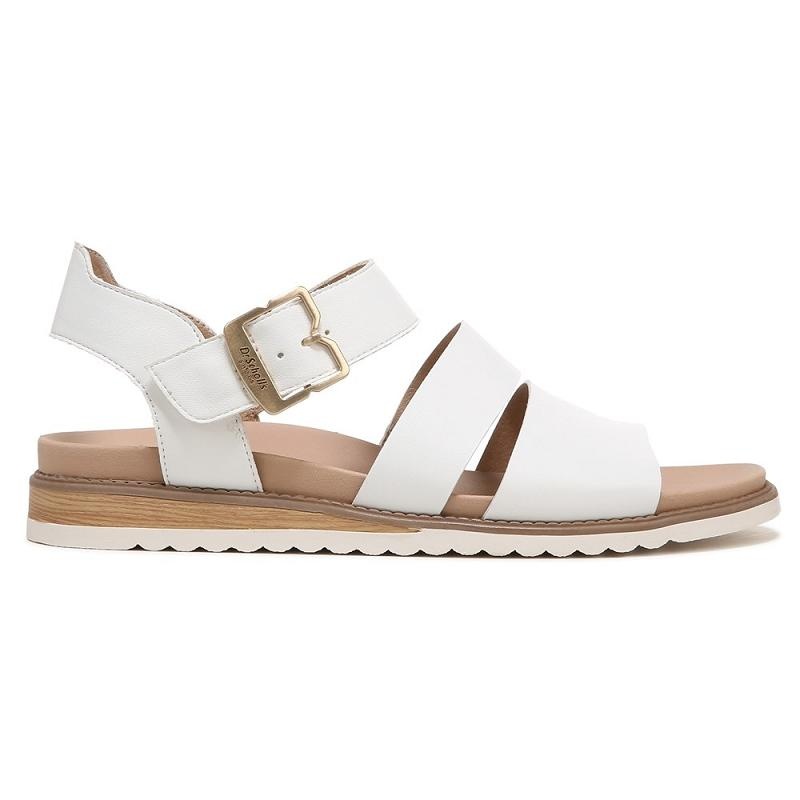 Sandalias Dr Scholls Island Glow Planos Mujer Blancos | MX2993QZK