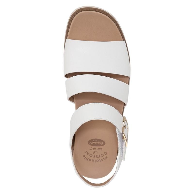 Sandalias Dr Scholls Island Glow Planos Mujer Blancos | MX2993QZK