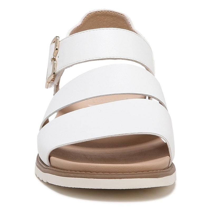 Sandalias Dr Scholls Island Glow Planos Mujer Blancos | MX2993QZK