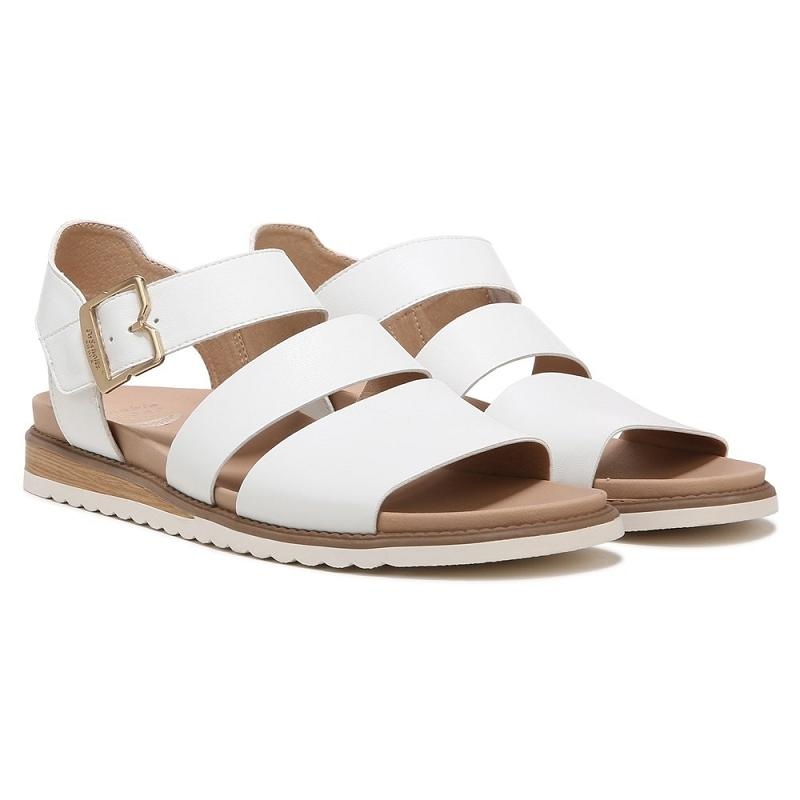 Sandalias Dr Scholls Island Glow Planos Mujer Blancos | MX2993QZK