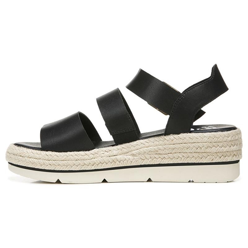 Sandalias Dr Scholls Once Twice Plataforma Wedge Mujer Negros | MX2965WYH