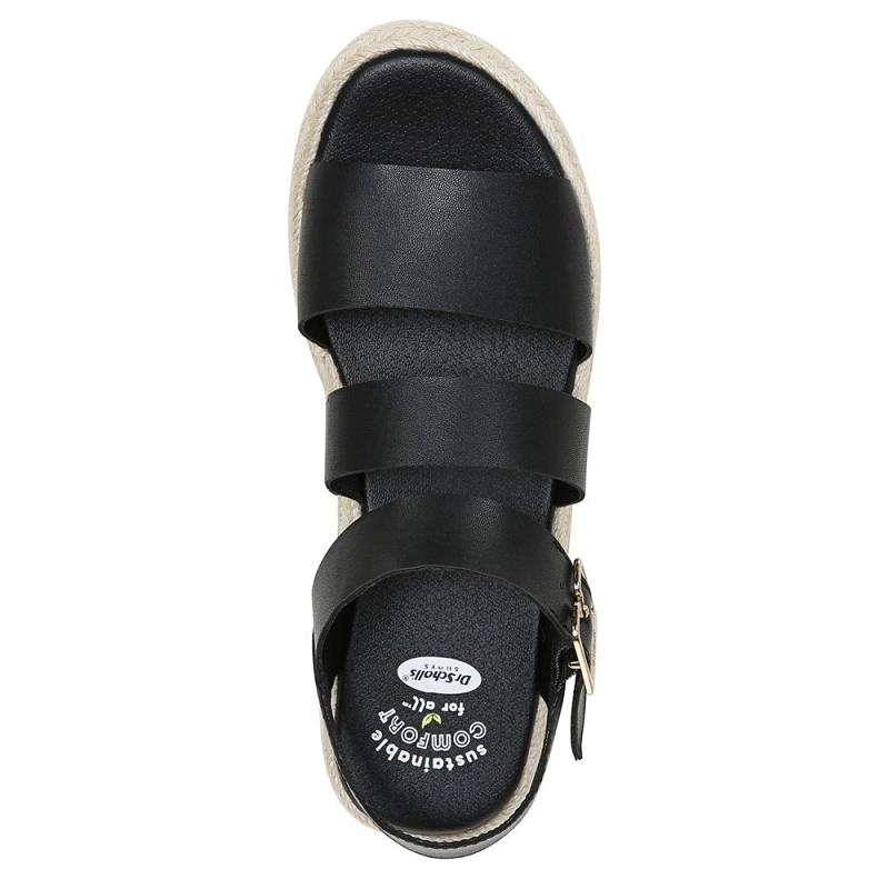 Sandalias Dr Scholls Once Twice Plataforma Wedge Mujer Negros | MX2965WYH