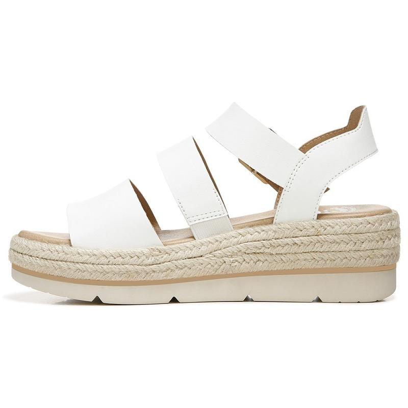 Sandalias Dr Scholls Once Twice Plataforma Wedge Mujer Blancos | MX2967MAK