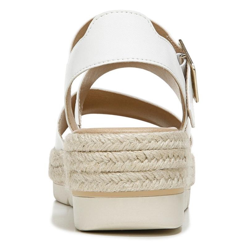 Sandalias Dr Scholls Once Twice Plataforma Wedge Mujer Blancos | MX2967MAK