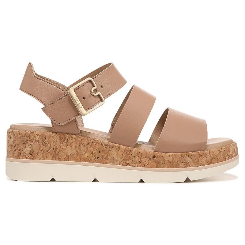 Sandalias Dr Scholls Once Twice Plataforma Wedge Mujer Marrom | MX2968NBL