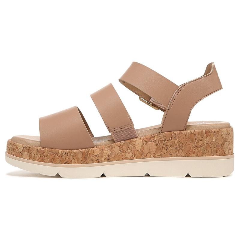 Sandalias Dr Scholls Once Twice Plataforma Wedge Mujer Marrom | MX2968NBL