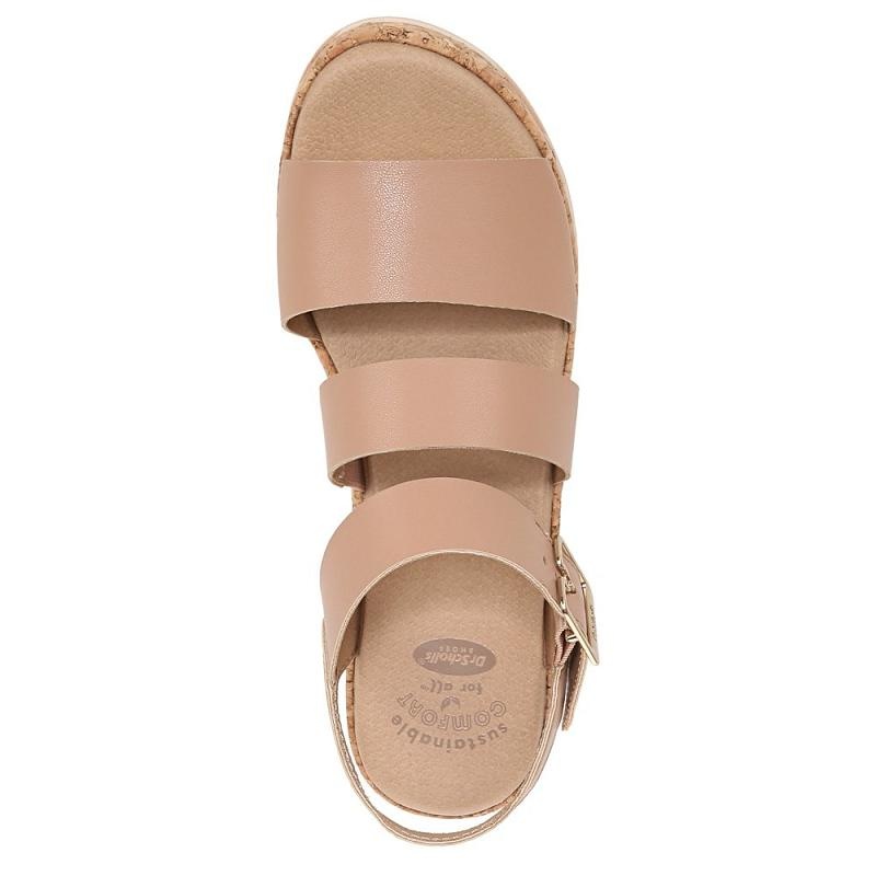 Sandalias Dr Scholls Once Twice Plataforma Wedge Mujer Marrom | MX2968NBL